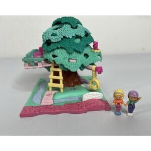 Polly Pocket Pollyville Tree House 1994 Vtg Bluebird Toys 2 Figures Complete